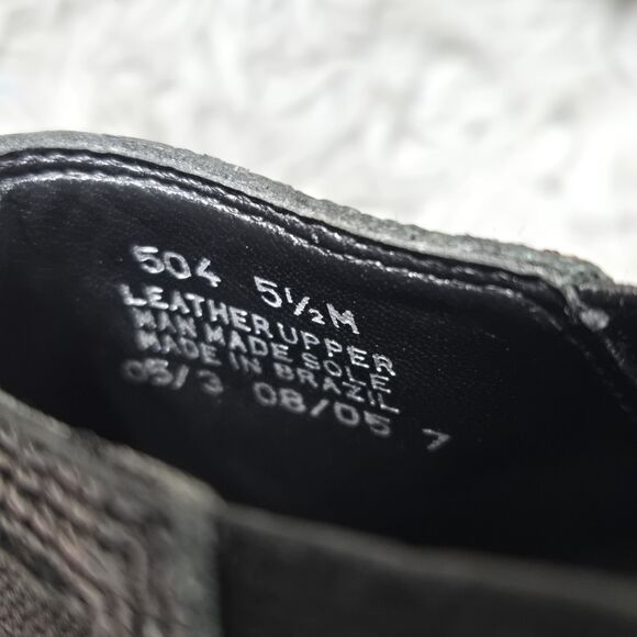 Franco Sarto Women Size 5.5M Black Leather Western Pointy Toe Heeled Ankle Boots - Picture 8 of 10